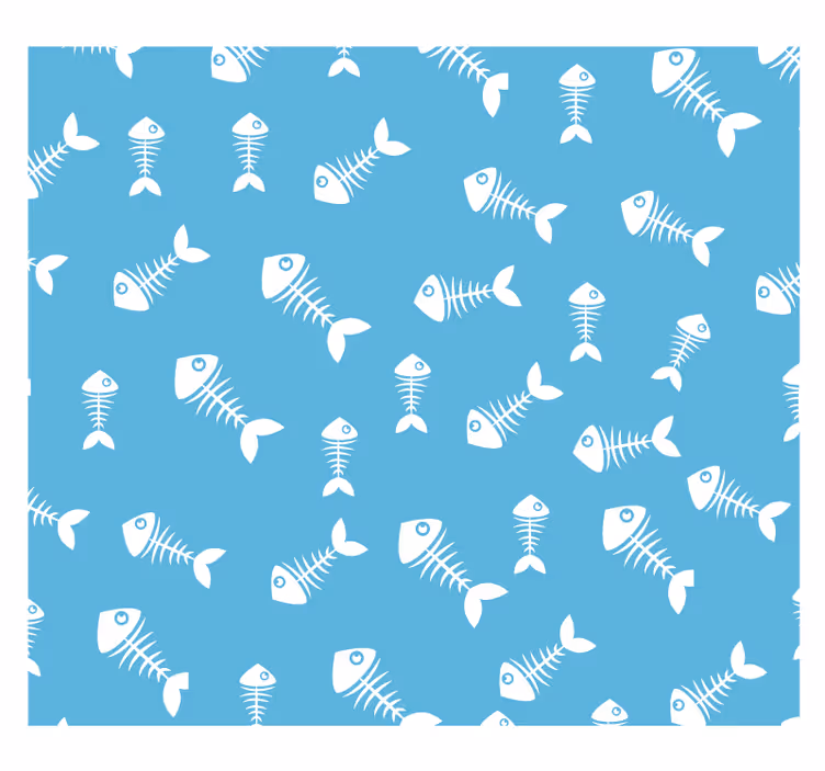Children room roller blind fish bones design - TenStickers