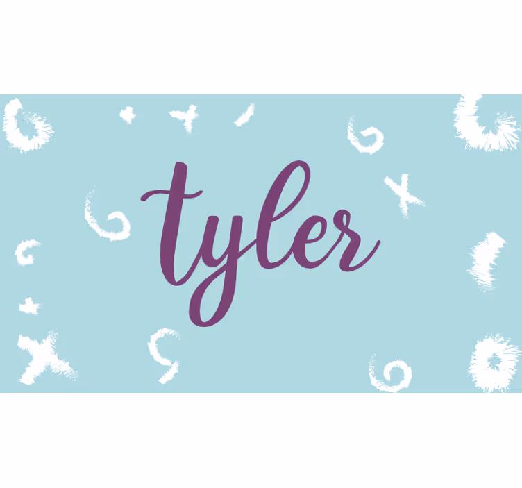 Doodled personalized name children room roller blind - TenStickers