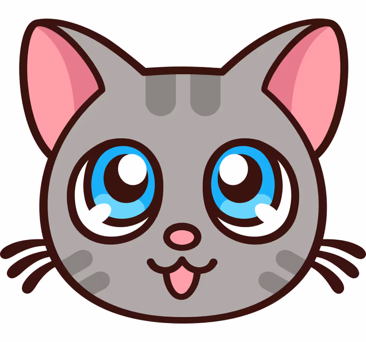 Children room roller blind anime cute cat design - TenStickers