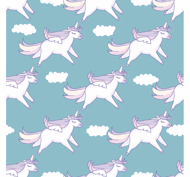 Children room roller blind unicorn pattern - TenStickers