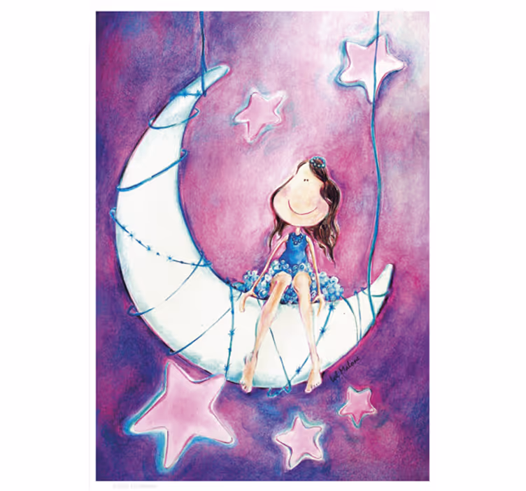Children room roller blind luna lol malone sticker - TenStickers