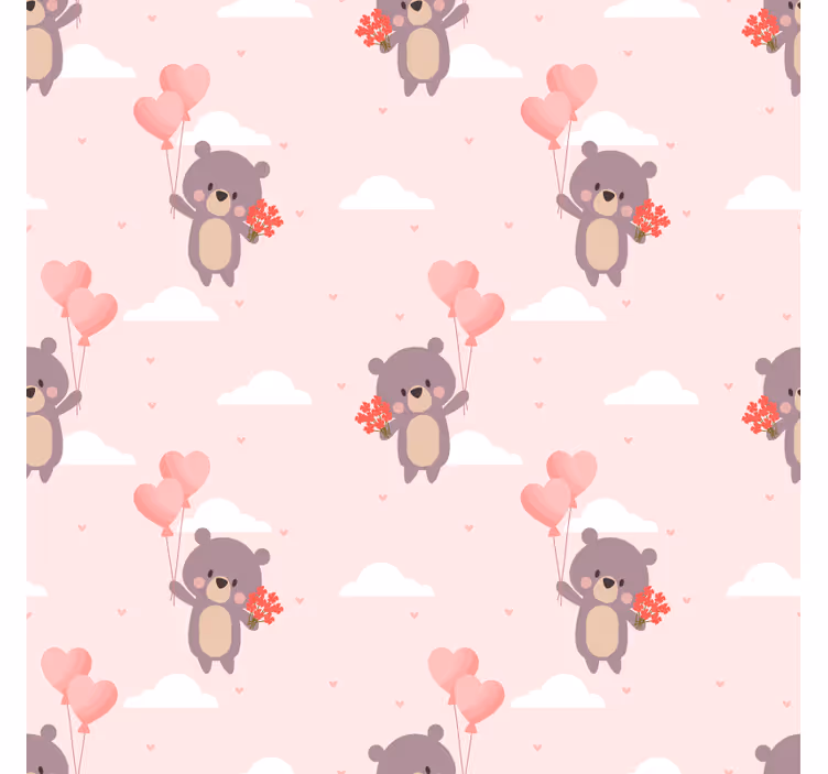 Children room roller blind cute teddy bear pattern - TenStickers
