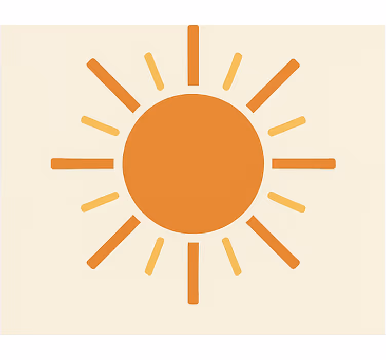 Orange roller blind sun filter - TenStickers