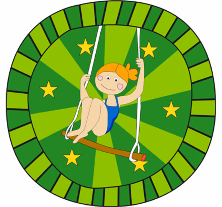 Children room roller blind berta in the circus - TenStickers