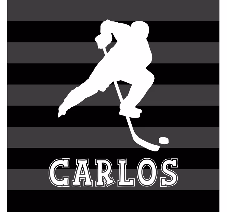 Children room roller blind personalised ice hockey - TenStickers