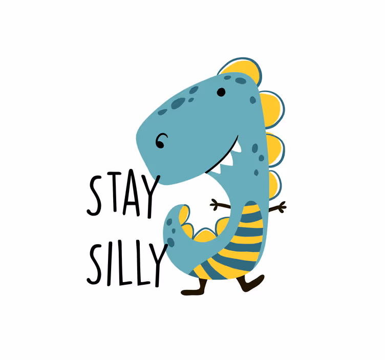 Children room roller blind nordic dinosaur stay playful - TenStickers