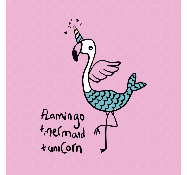 Children room roller blind with cute flamingo design - TenStickers