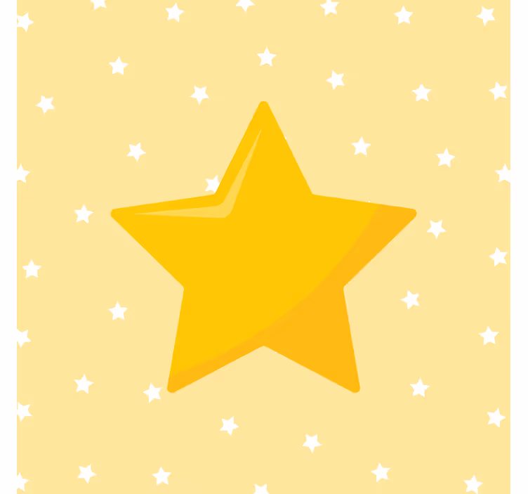 Children room roller blind yellow classic star - TenStickers
