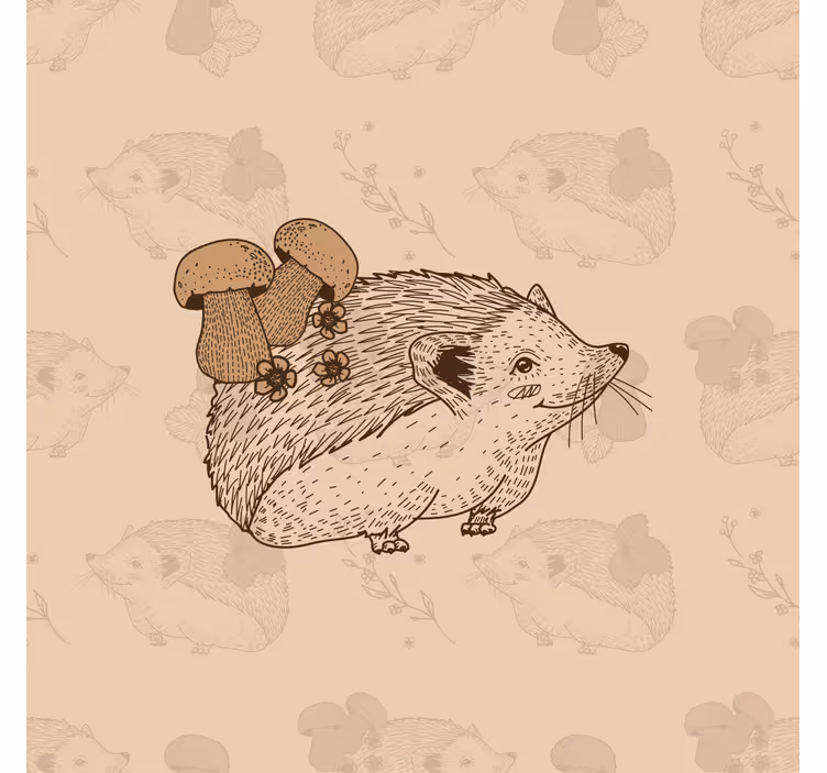Children room roller blind with cute baby hedgehog design - TenStickers
