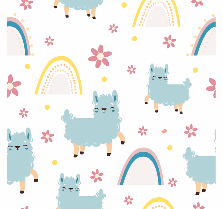 Children room roller blind with funny sheep unicorns - TenStickers