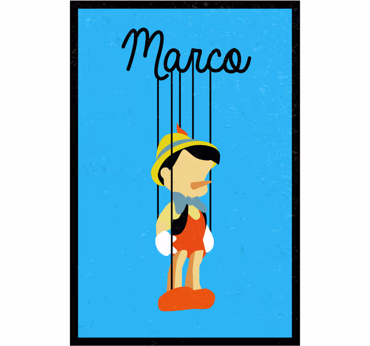 Children room roller blind custom pinocchio - TenStickers