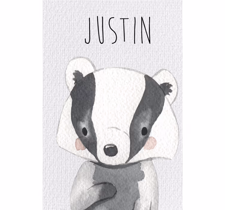 Children room roller blind raccoon design - TenStickers