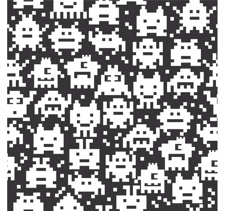 Children room roller blind video game monster vinyl - TenStickers