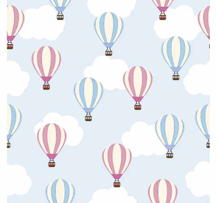 Children room roller blind sky and balloon pattern - TenStickers