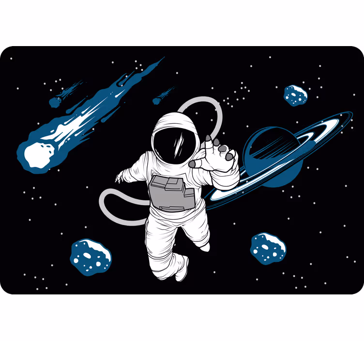 Children room roller blind hand drawn astronaut design - TenStickers