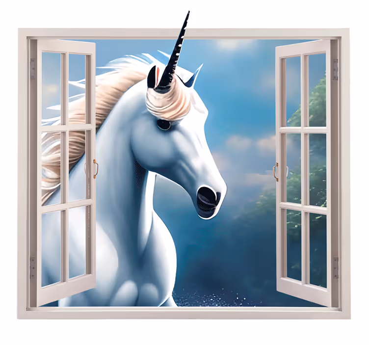 Children room roller blind unicorn window - TenStickers