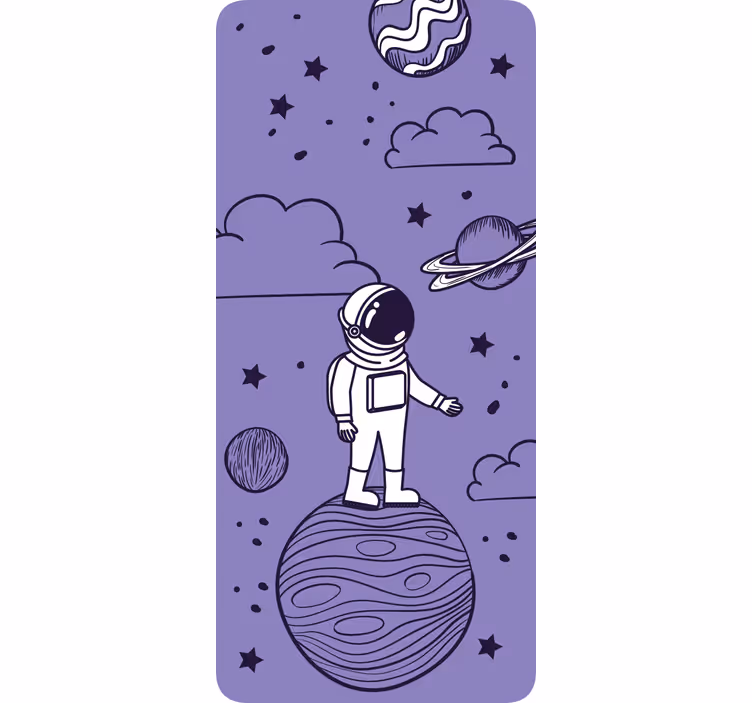 Children room roller blind astronaut design with planets - TenStickers
