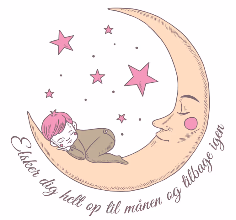 Love you to the moon and back children room roller blind - TenStickers