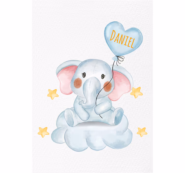 Children room roller blind cute elephant with balloon - TenStickers