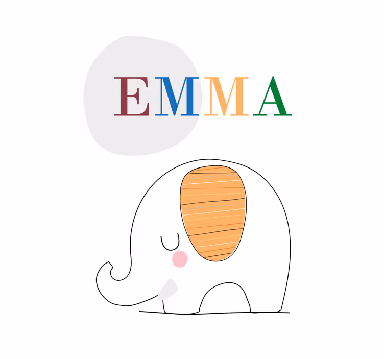 Children room roller blind custom baby elephant - TenStickers