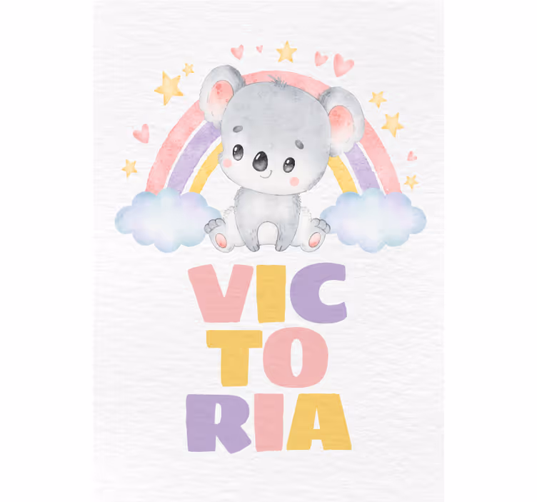 Children room roller blind koala and rainbow - TenStickers