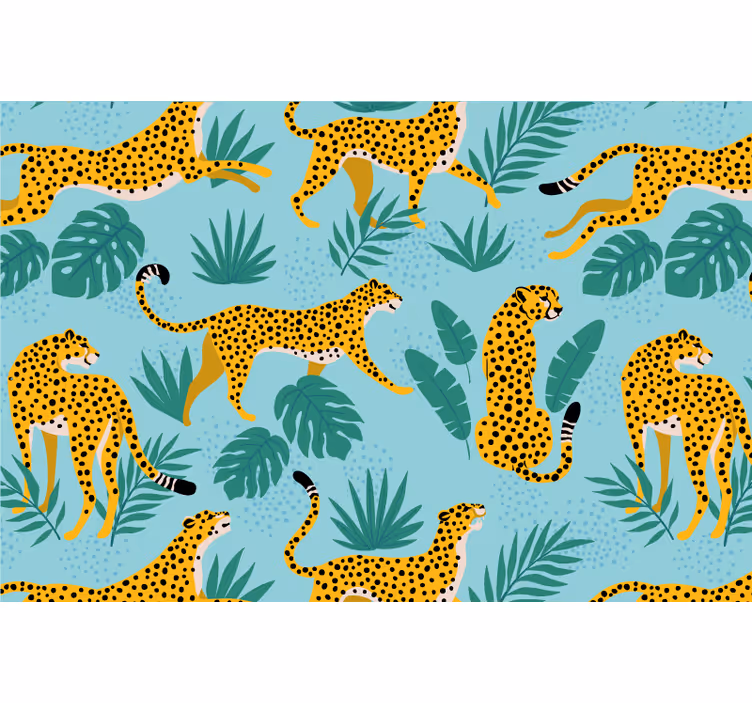 Children room roller blind leopard safari design - TenStickers