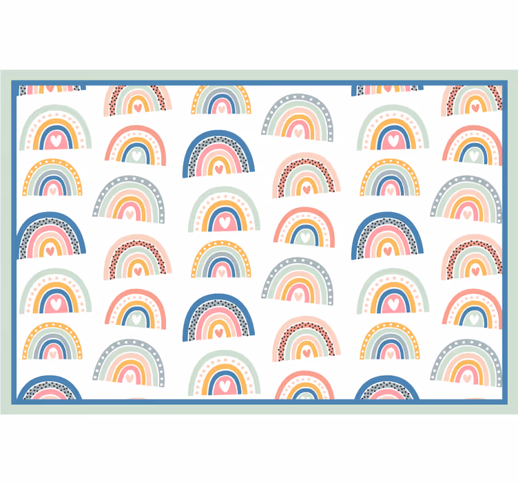 Children room roller blind with colorful rainbows pattern - TenStickers
