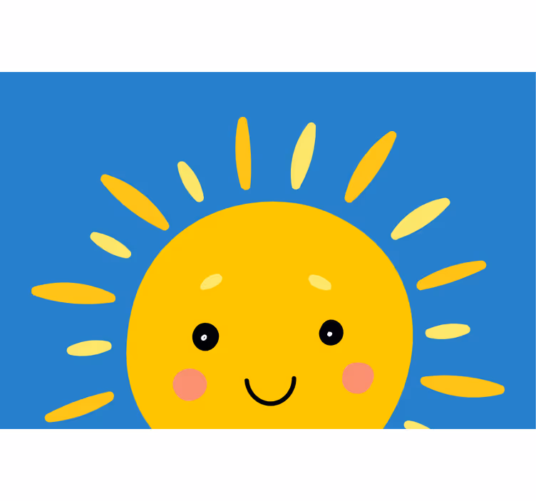 Children room roller blind sun with face - TenStickers