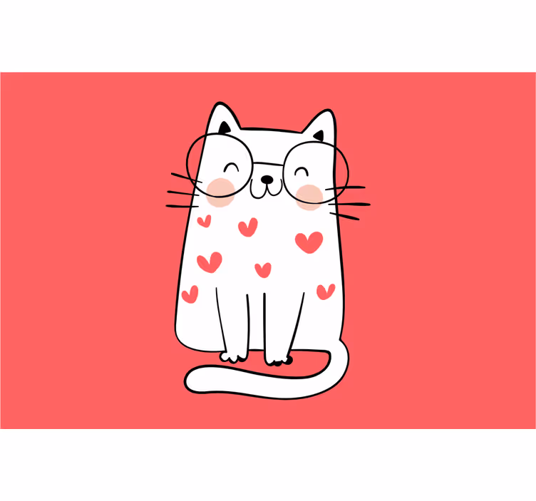 Children room roller blind lovely smiling cat - TenStickers