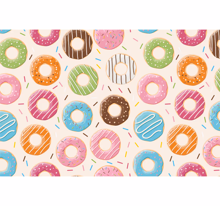 Children room roller blind with donut pattern - TenStickers