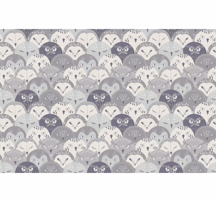 Children room roller blind gray owl on creepers - TenStickers