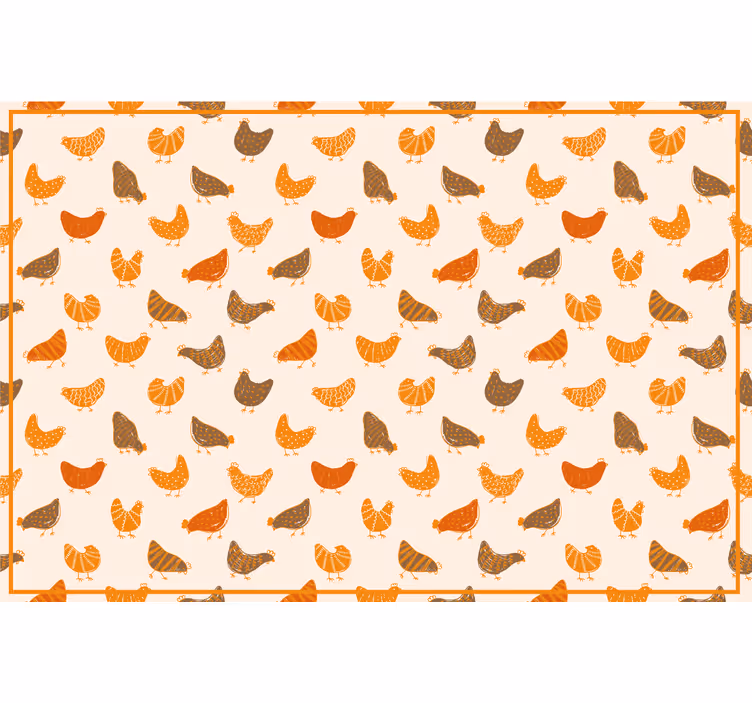 Children room roller blind chick and chick orange pattern - TenStickers