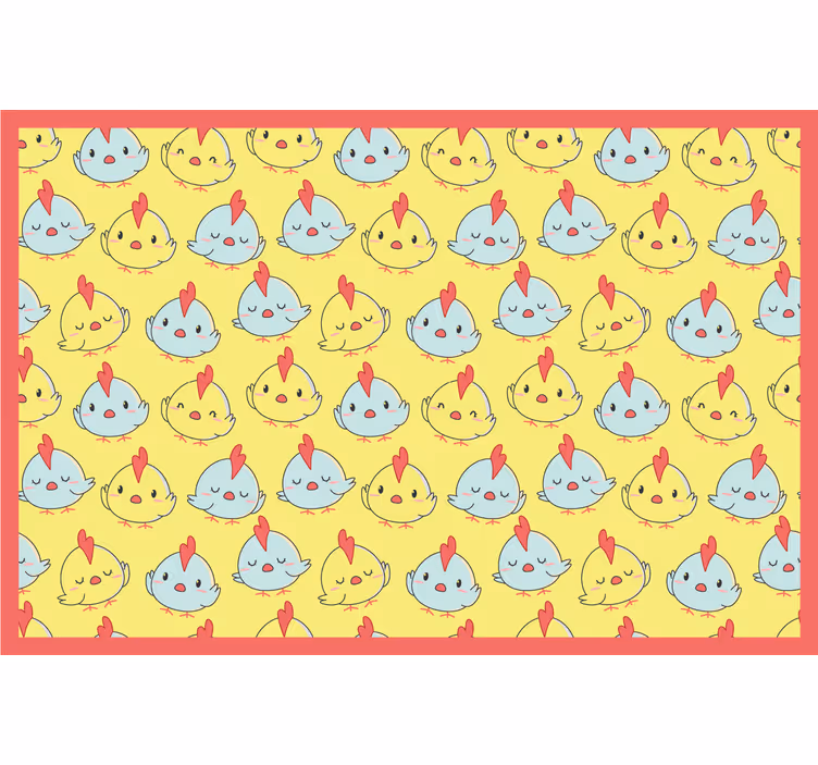 Children room roller blind with yellow chick pattern - TenStickers