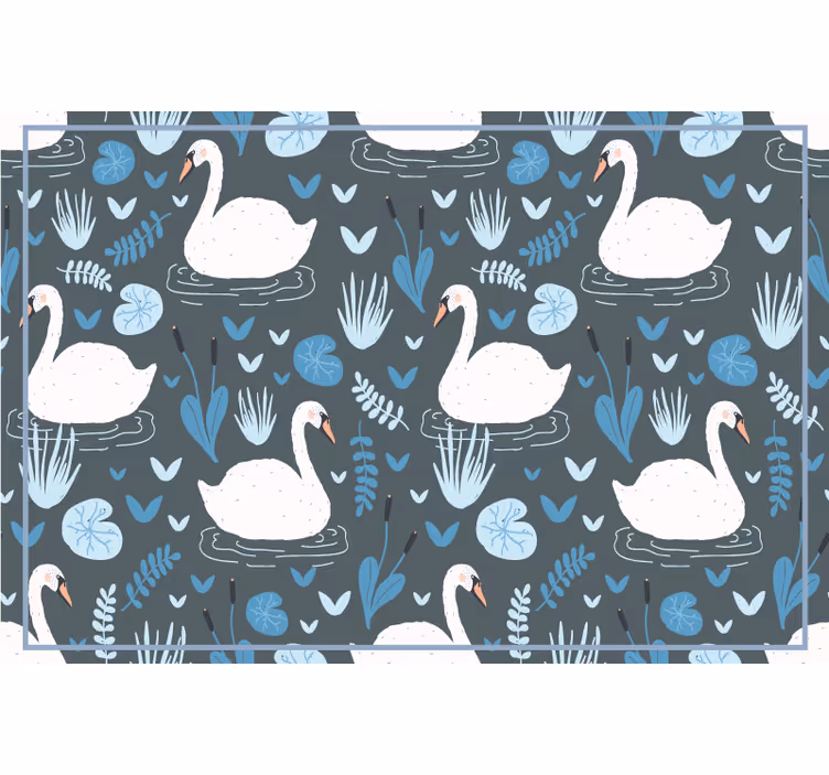 Children room roller blind with elegant swan pattern - TenStickers