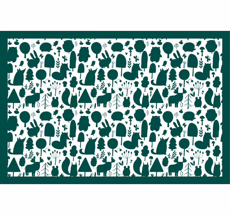 Children room roller blind forest animal silhouette - TenStickers