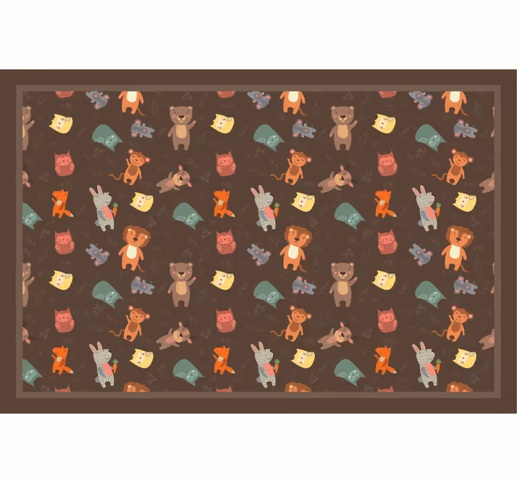 Children room roller blind cute forest animals and owls - TenStickers