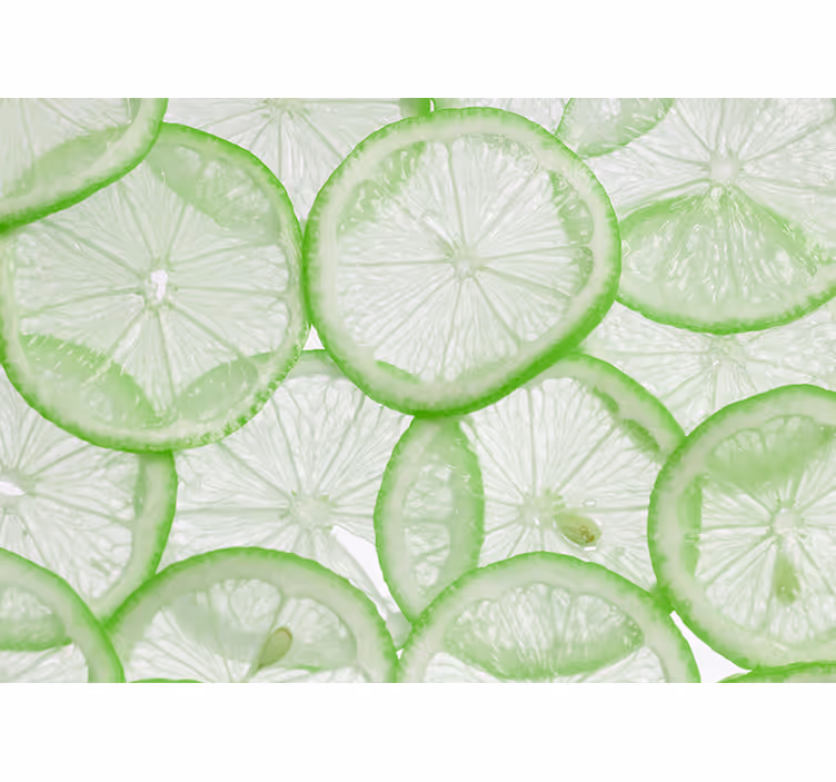Lime slices kitchen roller blind - TenStickers
