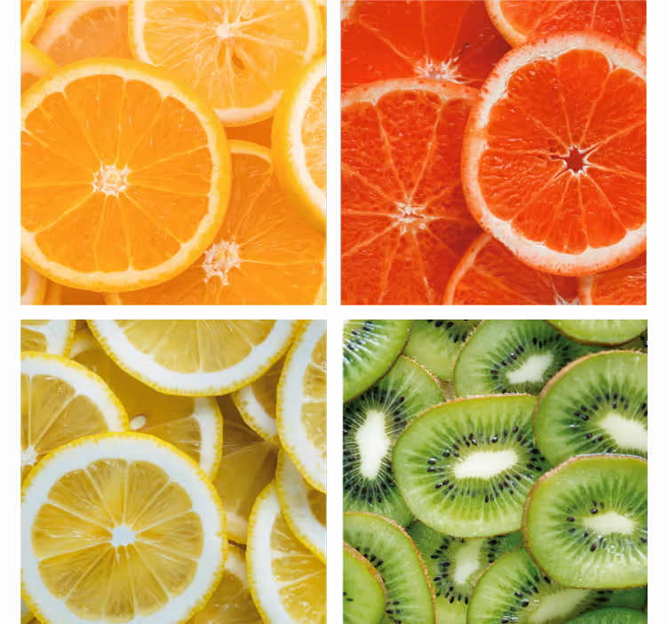 Kitchen roller blind citrus fruits - TenStickers