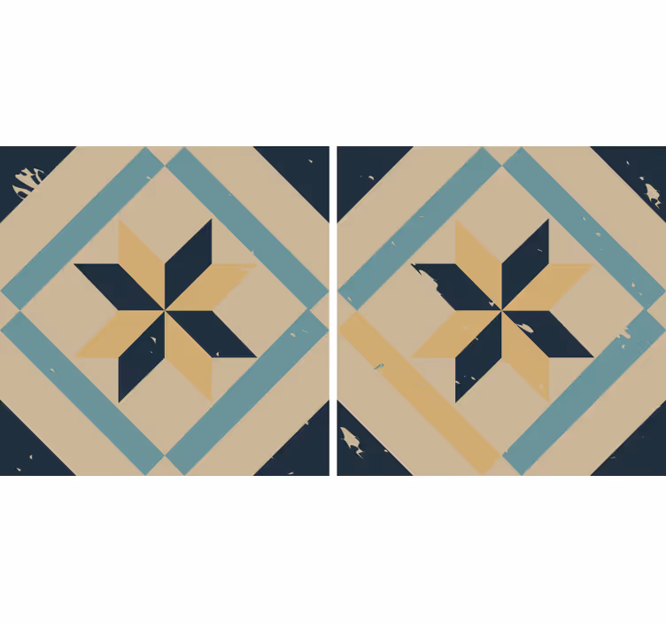 Kitchen roller blind elegant cement tiles design - TenStickers