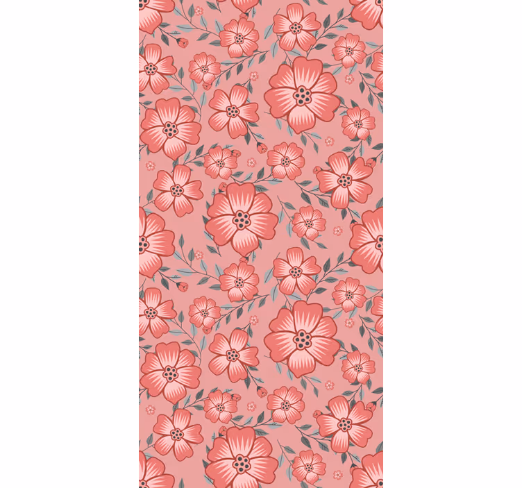 Kitchen roller blind pink daisy flower design - TenStickers