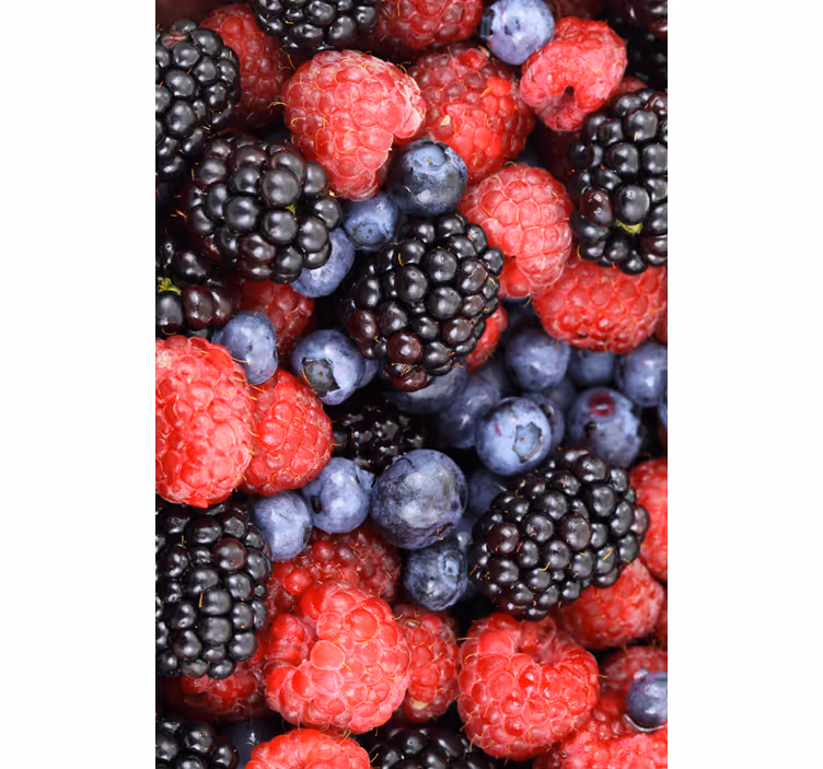 Kitchen roller blind blue berries design - TenStickers