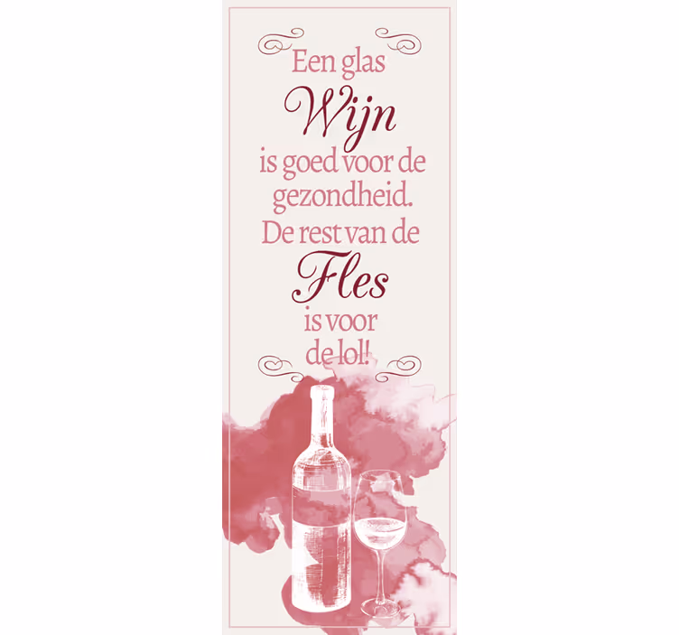 Kitchen roller blind wine text - TenStickers