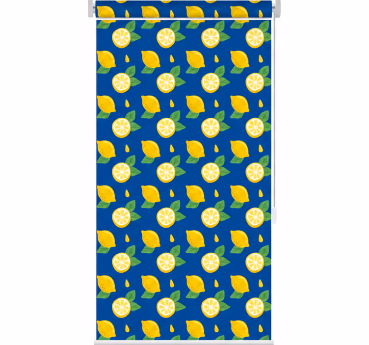 Kitchen roller blind hand-drawn lemons design - TenStickers