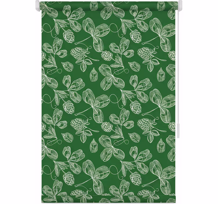 Kitchen roller blind green magnolia twig pattern - TenStickers
