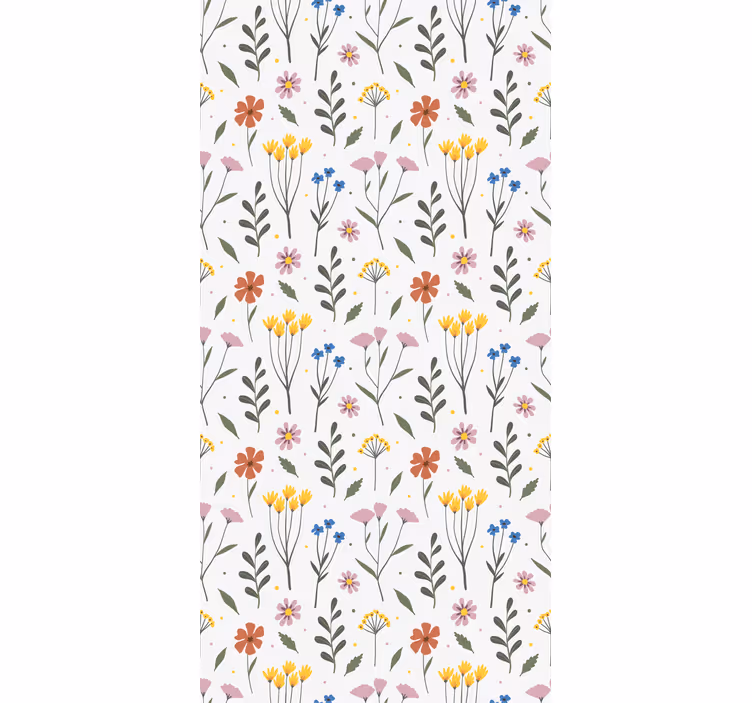 Kitchen roller blind with multicolored flower pattern - TenStickers