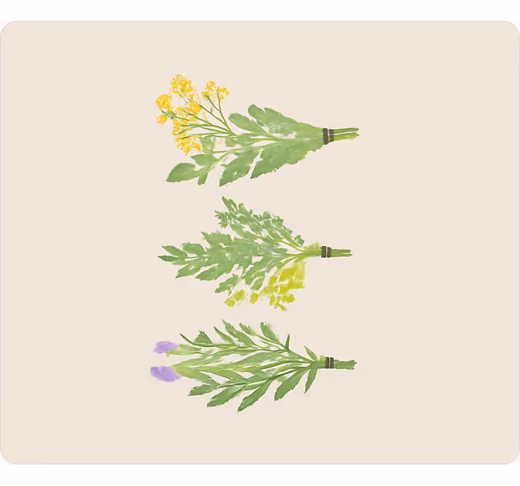 Elegant simple flowers kitchen roller blind - TenStickers