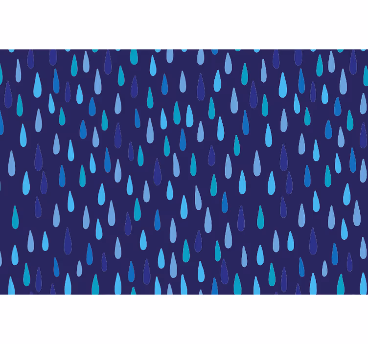 Blue roller blind with irregular raindrop design - TenStickers