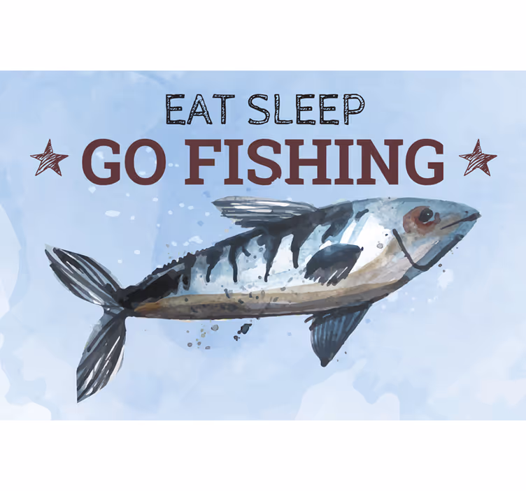 Blue roller blind abstract sea food design - TenStickers