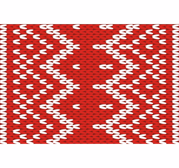Red roller blind with traditional christmas design - TenStickers