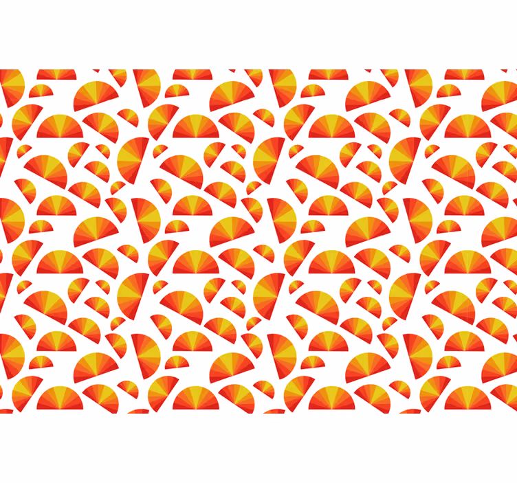Red roller blind with vintage sunset pattern - TenStickers